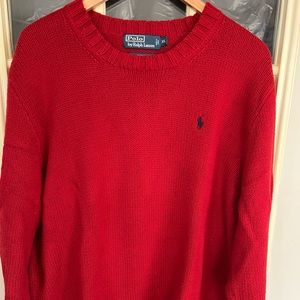 Men’s XL Polo Ralph Lauren Red Sweater in excellent used condition. 100% cotton